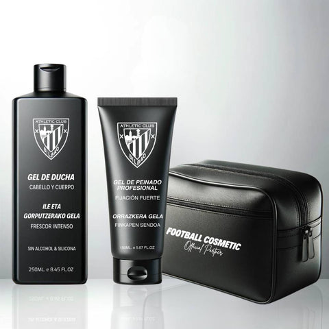 Athletic Club Bilbao Sport Set Shower Gel Styling Gel Toiletry Bag | Football Cosmetic