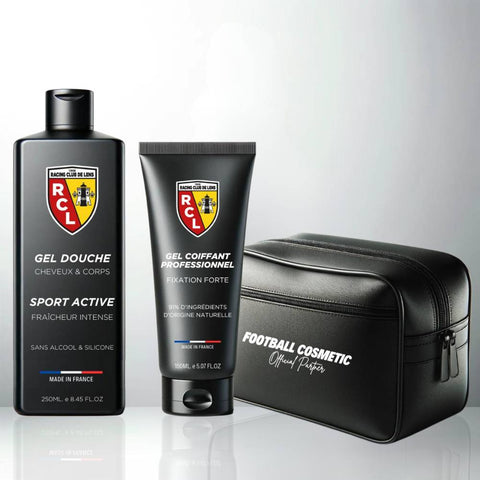 RC Lens Sport Set Shower Gel Styling Gel Toiletry Bag | Football Cosmetic