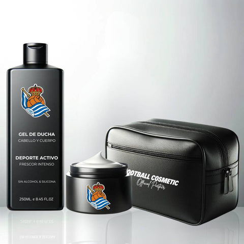 Real Sociedad Sport Set Shower Gel Styling Wax Toiletry Bag | Football Cosmetic
