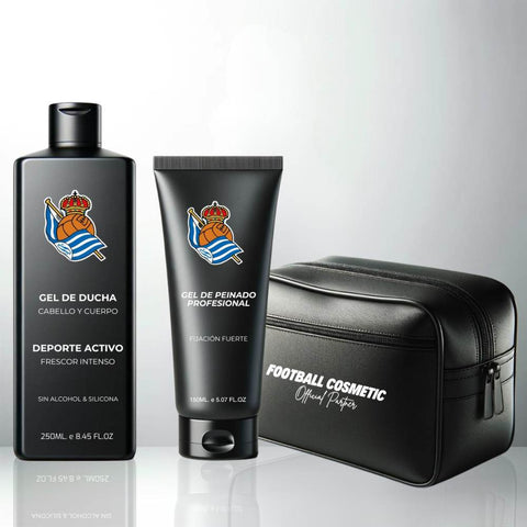 Real Sociedad Sport Set Shower Gel Styling Gel Toiletry Bag | Football Cosmetic